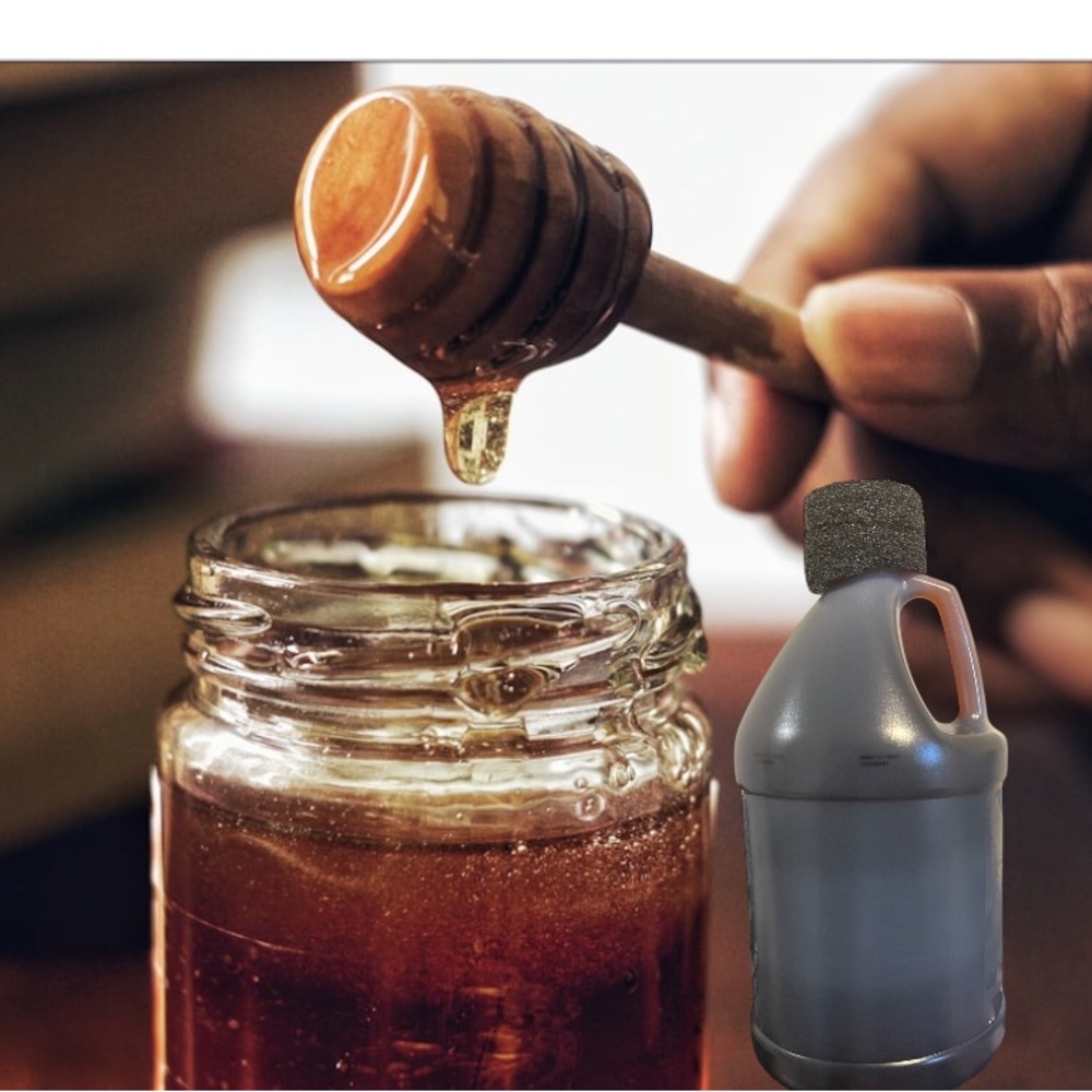 Rich Amber Honey Jar with Dipper